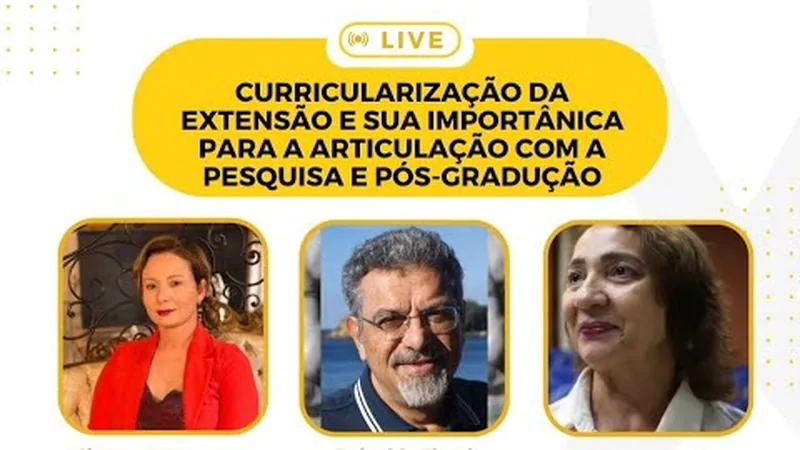 Miniatura do vídeo: Curricularização da extensão e sua importância para a articulação com a pesquisa e a pós graduação