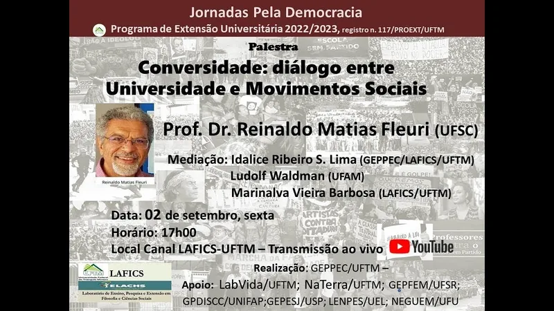 Miniatura do vídeo: Conversidade: diálogo entre universidade e Movimentos Sociais, por Reinaldo Matias Fleuri